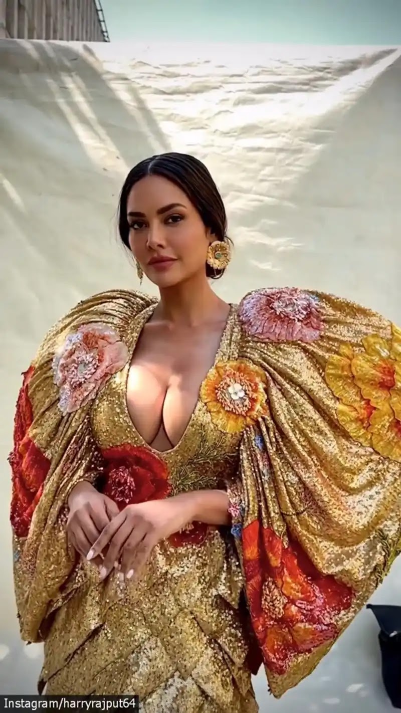 esha gupta cleavage golden dress busty hot actress esha gupta cleavage golden dress busty hot actress