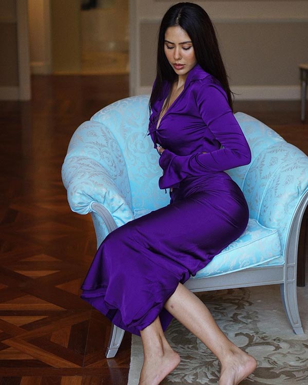 Sonam bajwa hot purple outfit photoshoot Sonam bajwa hot purple outfit photoshoot