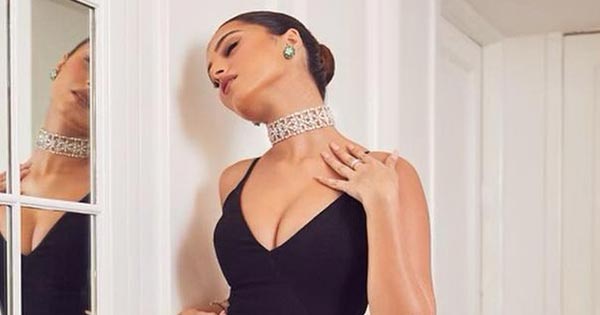 tara sutaria cleavage sexy legs