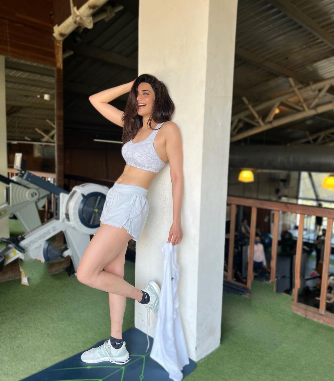Karishma tanna sexy body sports bra shorts Karishma tanna sexy body sports bra shorts