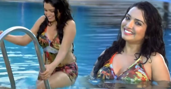 amrapali dubey swimsuit sexy curvy body hot scene