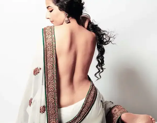Vidya Balan Indian actress saree without blouse