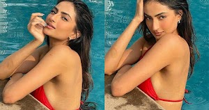 palak tiwari in red bikini