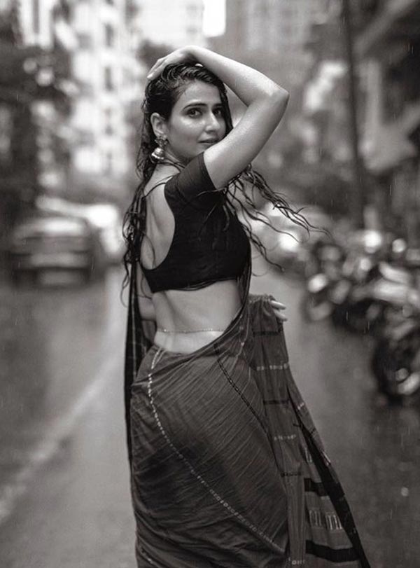 Fatima Sana Shaikh wet saree hot bollywood actress