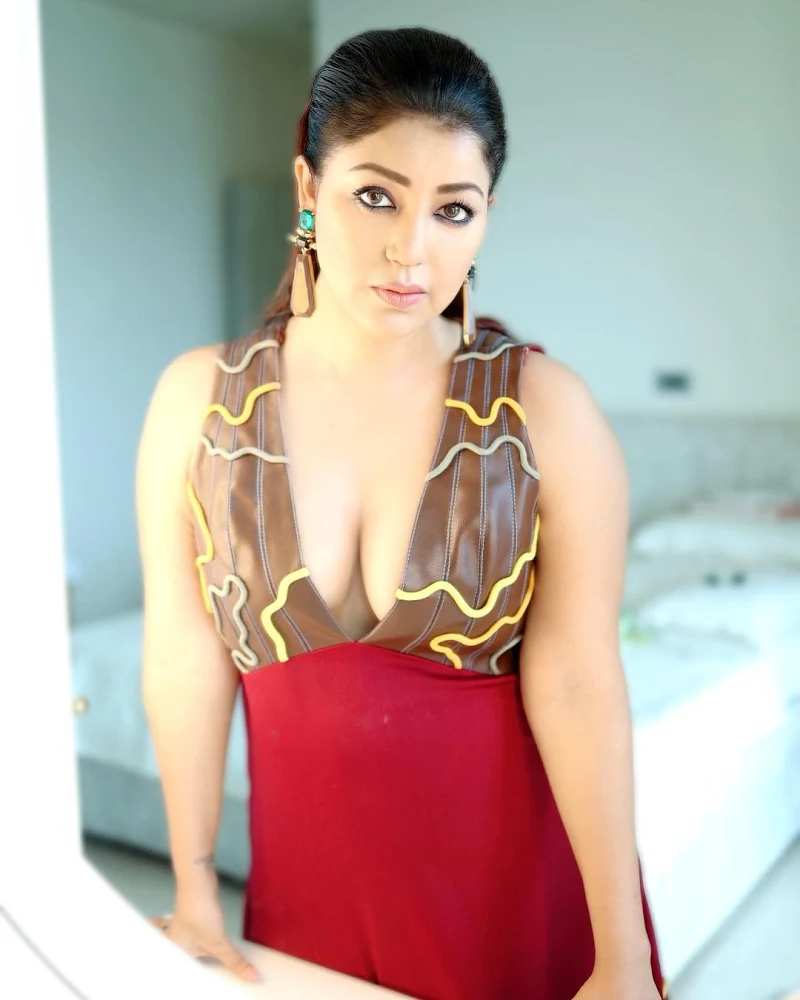 Debina Bonnerjee cleavage busty indian tv actress hot red carpet look Debina Bonnerjee cleavage busty indian tv actress hot red carpet look