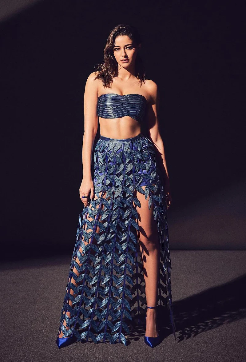 ananya panday sexy legs high slit skirt