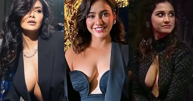 7 Bollywood actresses’ bold look in black – braless, swimsuit and busty displays.
