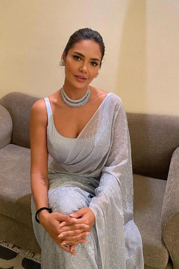 esha gupta silver saree hot bollywood actress esha gupta silver saree hot bollywood actress