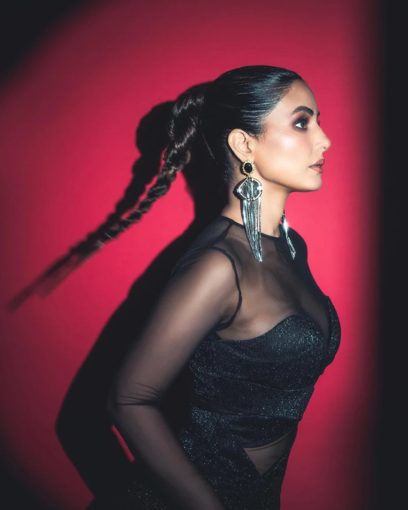 Hina Khan sheer black outfit award show Hina Khan sheer black outfit award show