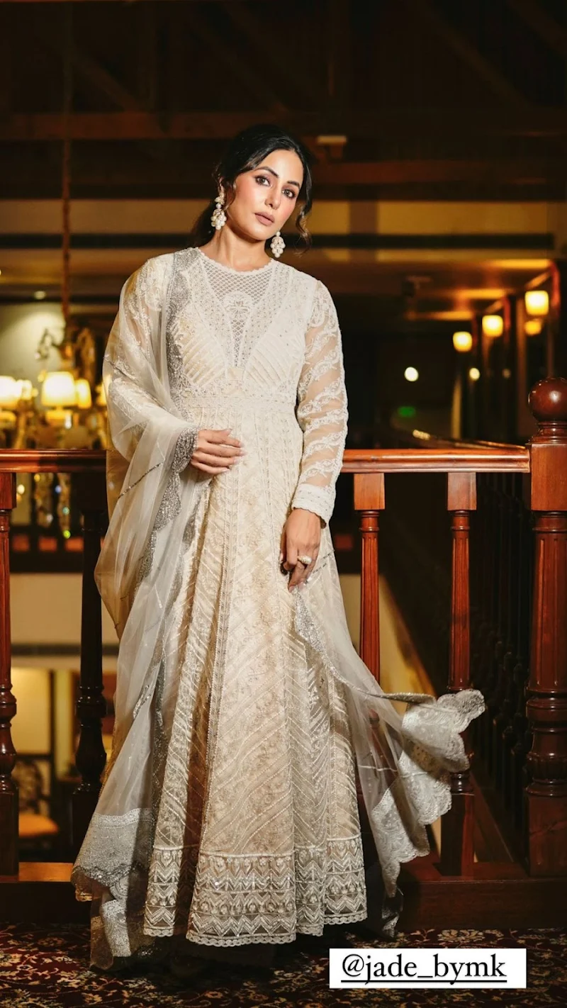 Hina Khan white suit g20 summit