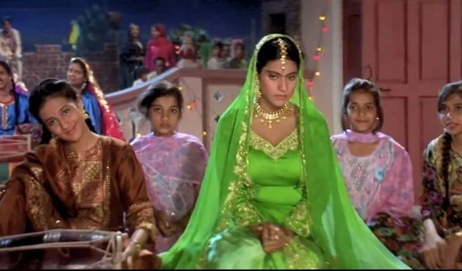 Kajol green sharara ddlj bollywood iconic costume look Kajol green sharara ddlj bollywood iconic costume look