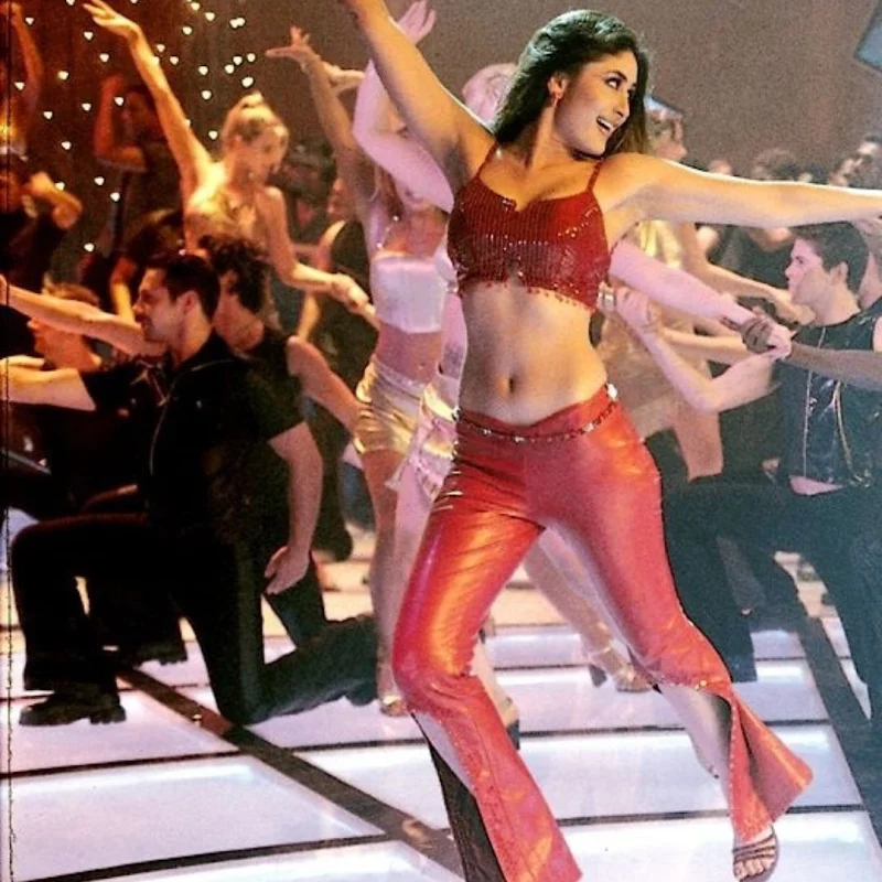 Kareena red bralete pant kkk3 bollywood iconic costume look Kareena red bralete pant kkk3 bollywood iconic costume look