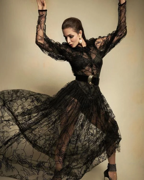 Malaika Arora sheer black dress bollywood actress Malaika Arora sheer black dress bollywood actress