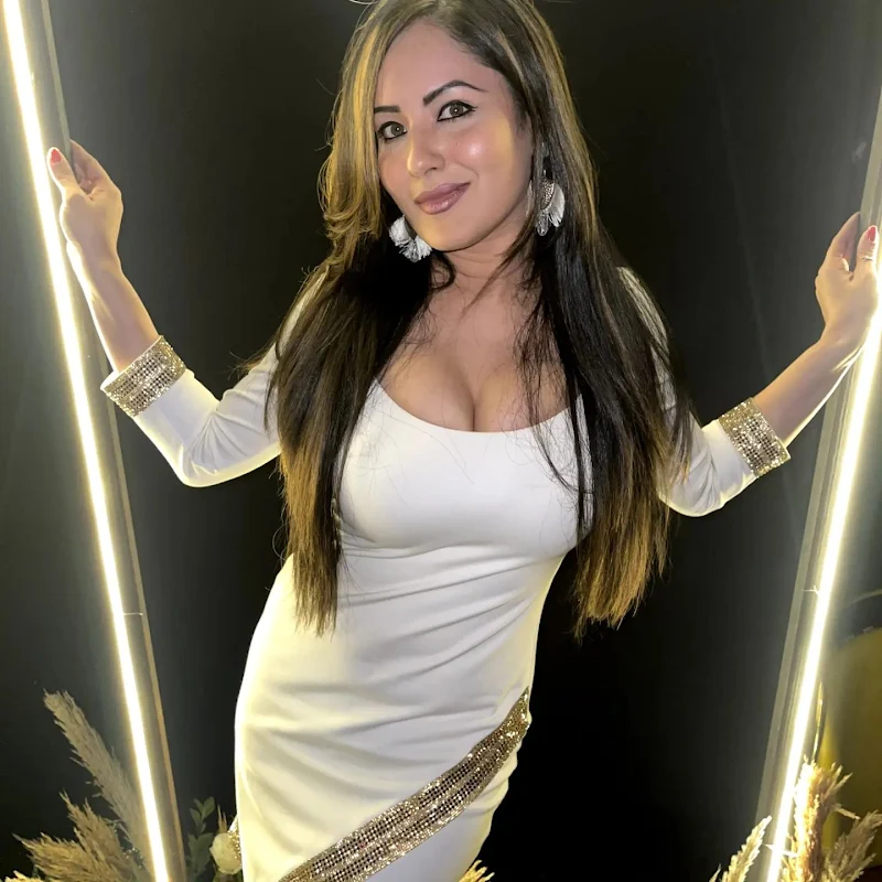 Puja Banerjee cleavage curvy short white dress Puja Banerjee cleavage curvy short white dress