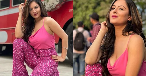 Puja Banerjee in a pink top with matching pants looks stunning - see latest hot photos. Puja Banerjee curvy body pink outfit
