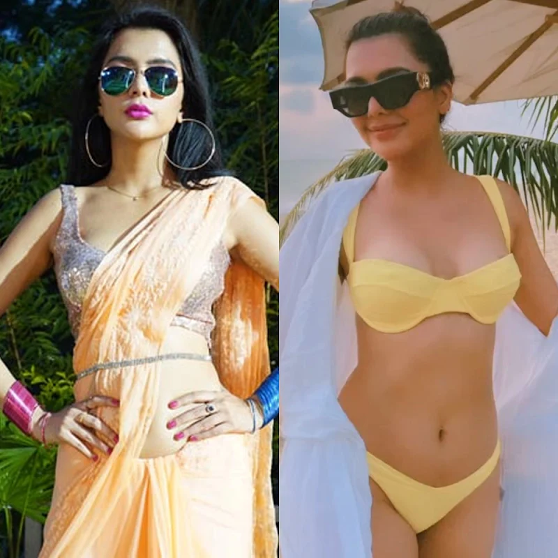 Ruhi Singh – saree vs bikini – 164.