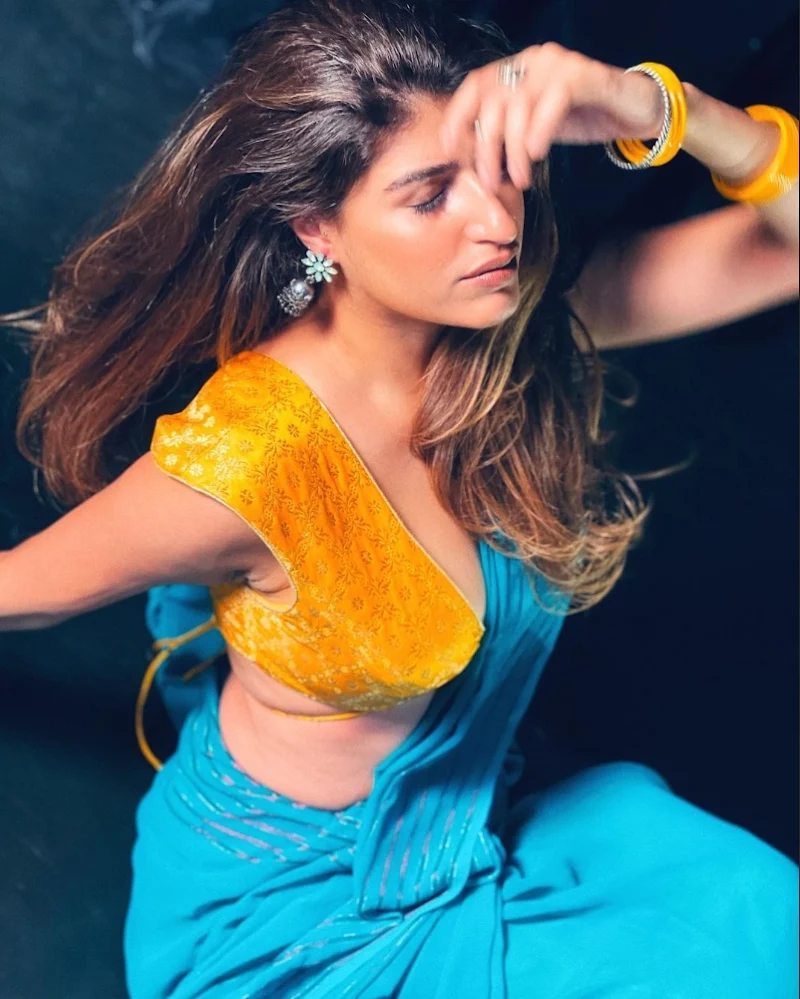 Shreya Mehta cleavage saree hot actress