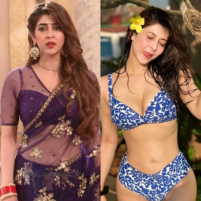 Sonarika Bhadoria saree vs bikini indian actress