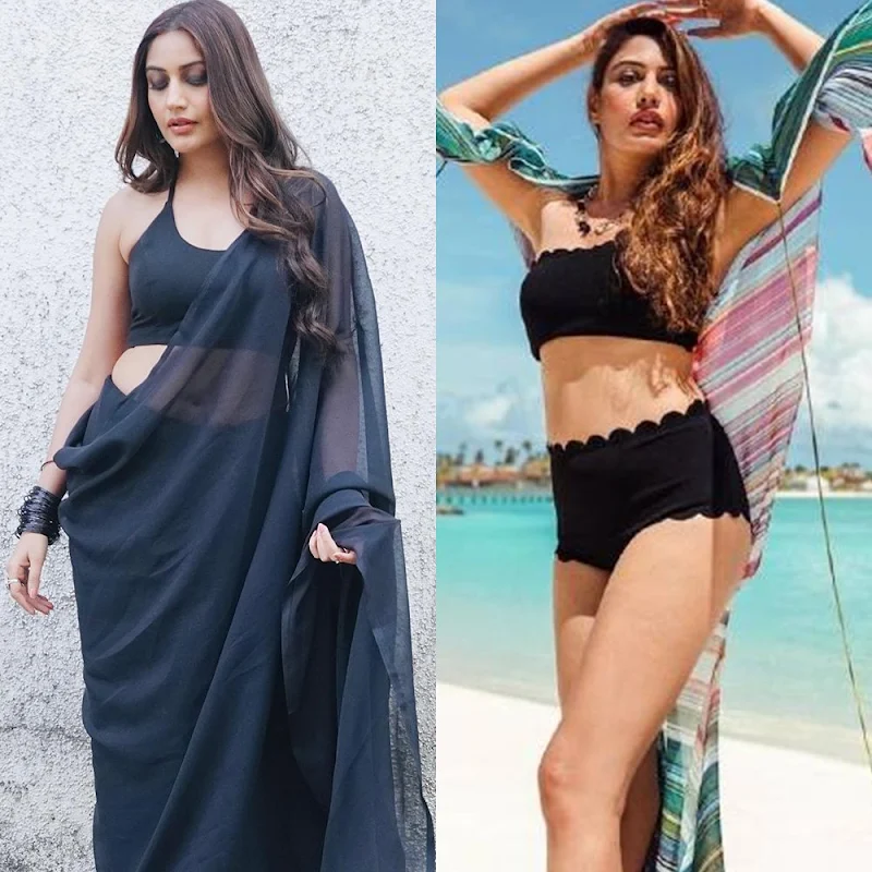 Surbhi Chandna saree vs bikini indian actress Surbhi Chandna saree vs bikini indian actress