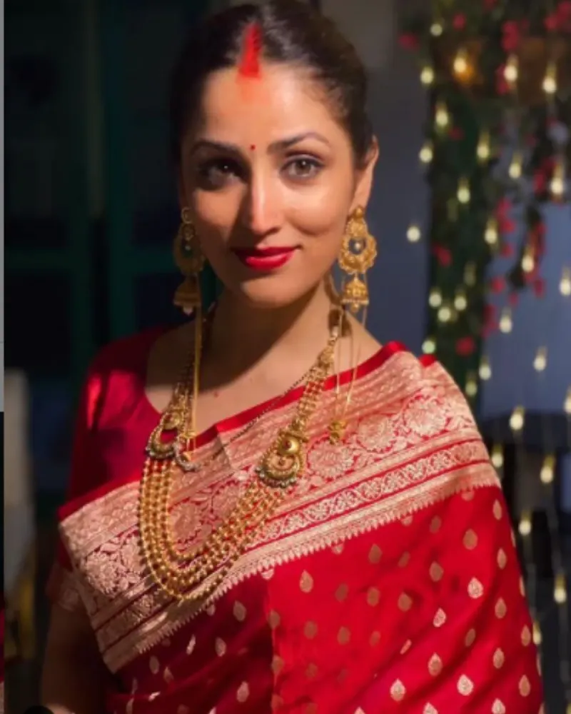 Yami Gautam sindoor mangalsutra indian wife look Yami Gautam sindoor mangalsutra indian wife look