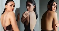 mrunal thakur sexy back backless dress topless