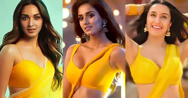 bollywood actresses in yellow saree