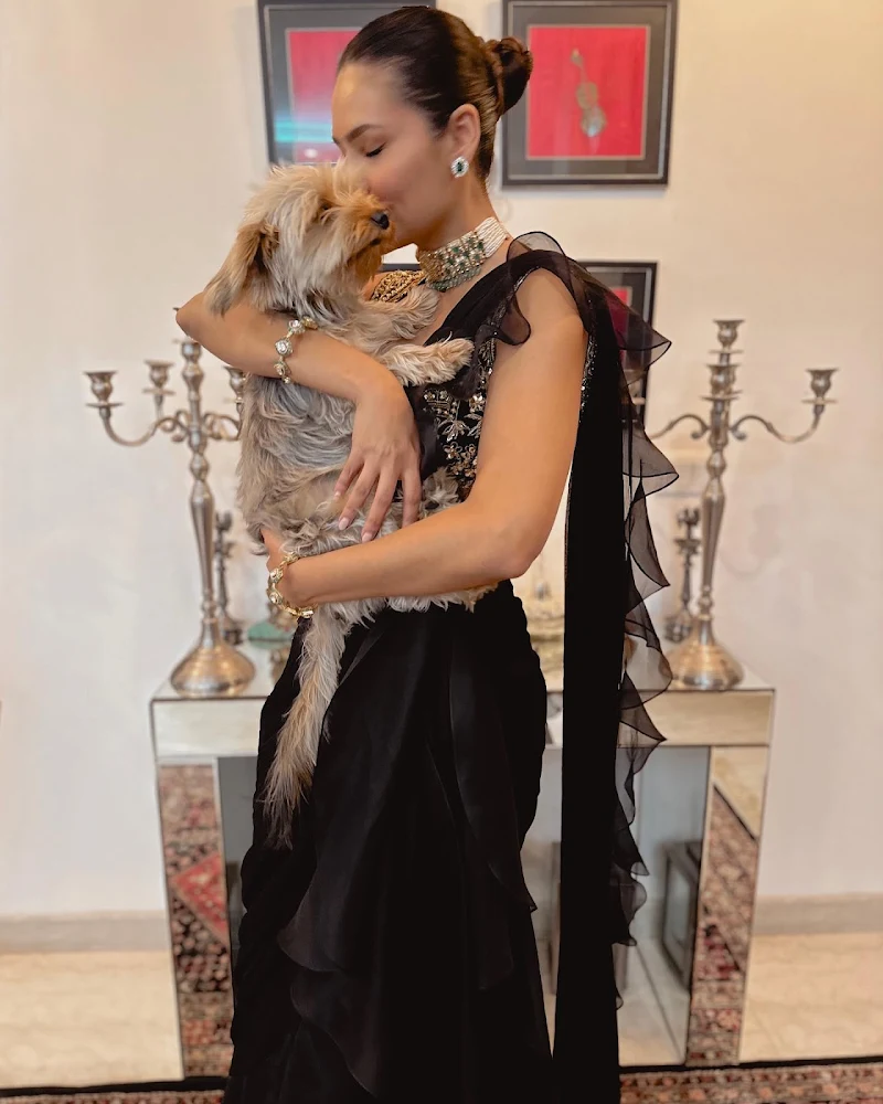 esha gupta black saree cleavage esha gupta black saree cleavage