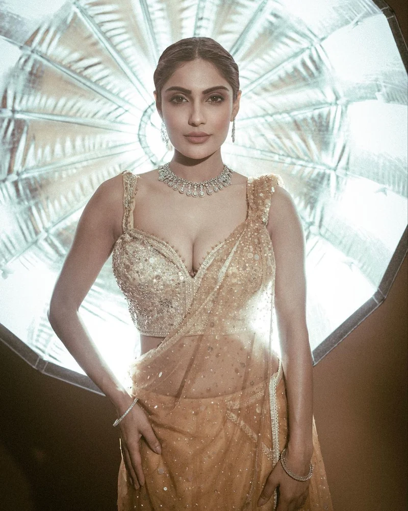 Ishita Raj cleavage golden saree hot Indian actress Ishita Raj cleavage golden saree hot Indian actress