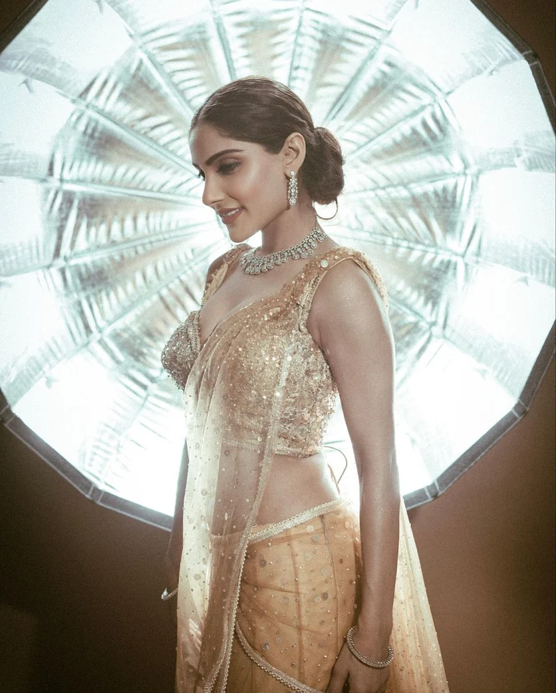 Ishita Raj cleavage golden saree hot Indian actress Ishita Raj cleavage golden saree hot Indian actress