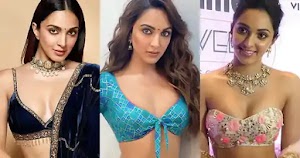 kiara advani cleavage blouse saree lehanga