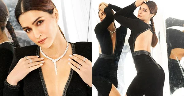 Kriti Sanon flaunted her sexy back in this backless black outfit – see now.