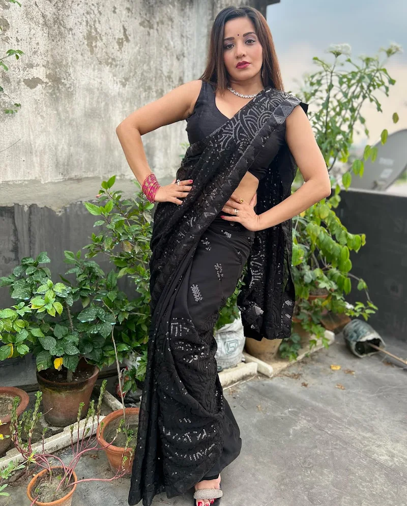 monalisa black saree cleavage curvy hot actress monalisa black saree cleavage curvy hot actress