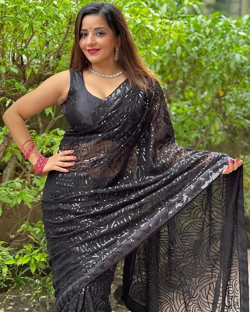 monalisa black saree cleavage curvy hot actress monalisa black saree cleavage curvy hot actress