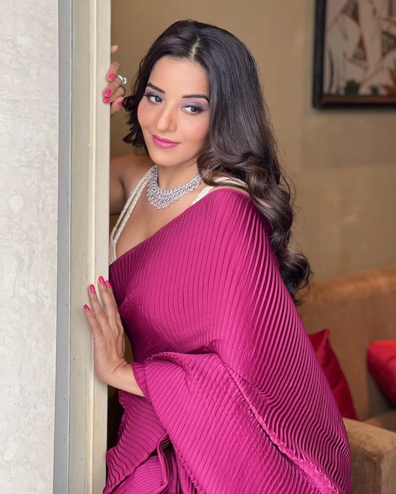 Monalisa saree cleavage curvy hot actress