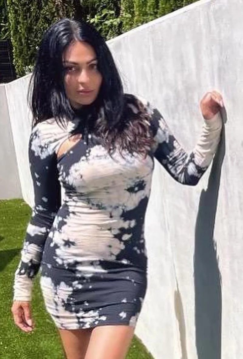 neeru bajwa curvy figure short tight dress