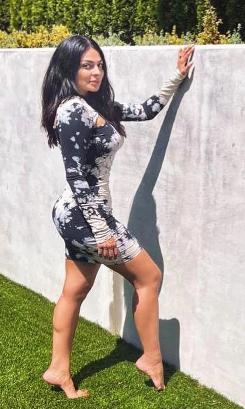 neeru bajwa curvy figure short tight dress