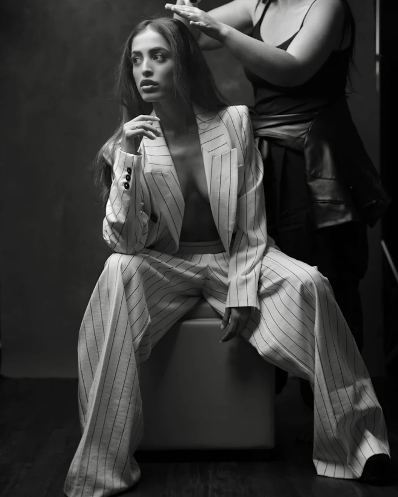 priya banerjee braless pantsuit priya banerjee braless pantsuit