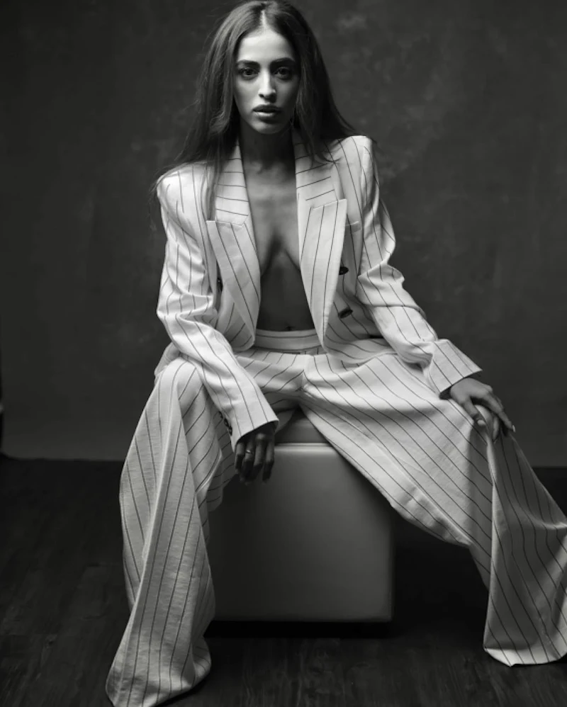 priya banerjee braless pantsuit priya banerjee braless pantsuit