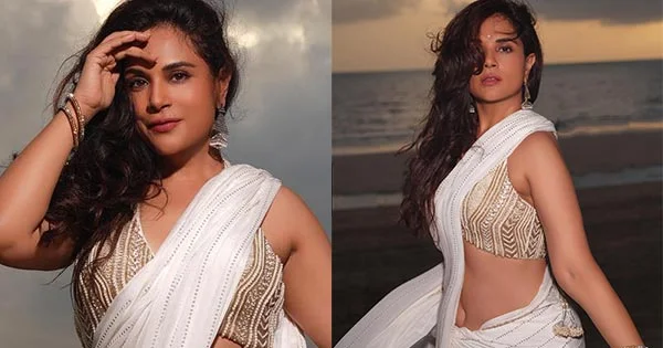 Fukrey actress, Richa Chadha in white saree raises the heat – see now.