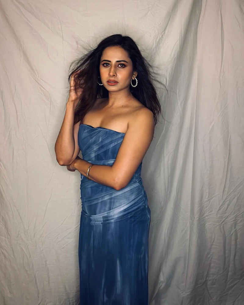 sargun mehta off shoulder dress sultry hot look