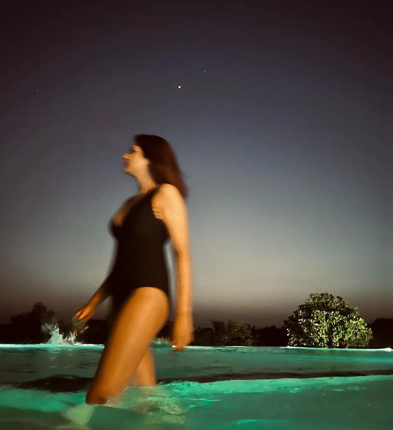 Shraddah Das swimsuit curvy hot actress