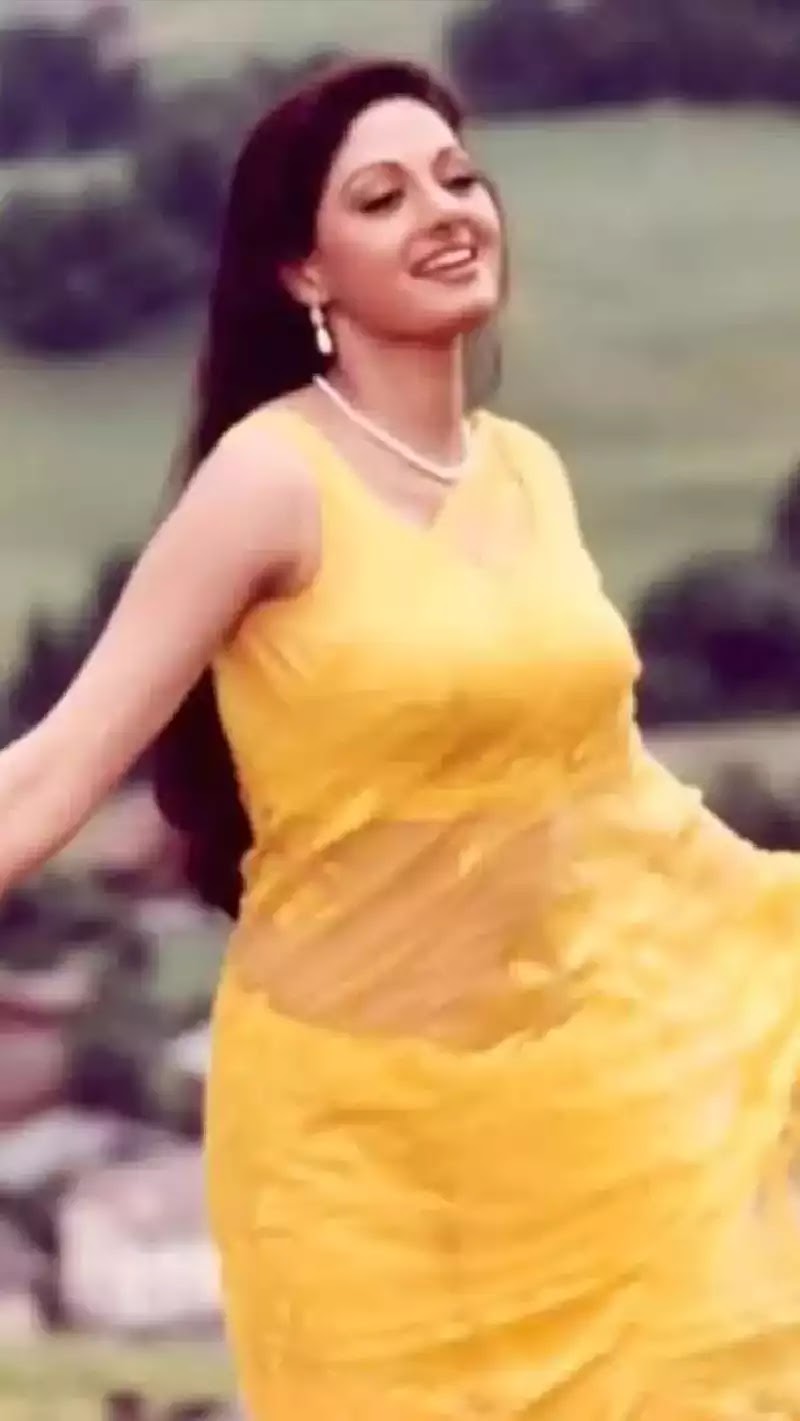 sridevi yellow saree bollywood actress