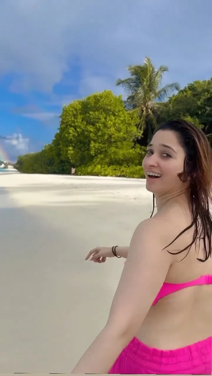 tamannaah pink swimsuit hot actress tamannaah pink swimsuit hot actress