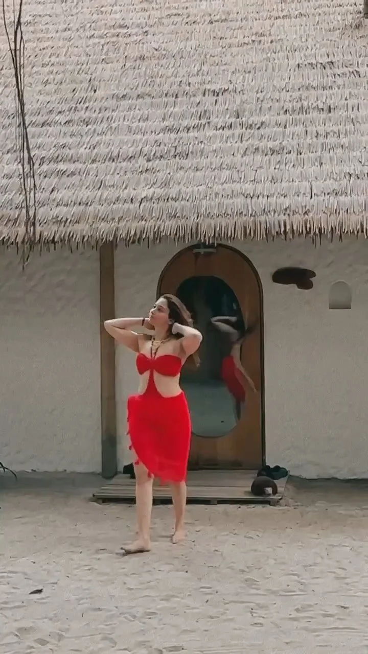 tamannaah red swimsuit legs curvy figure tamannaah red swimsuit legs curvy figure