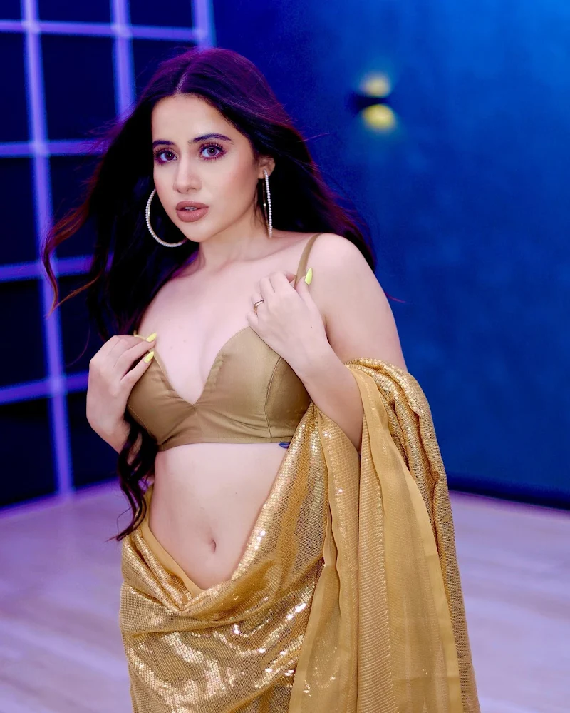 Urfi Javed saree navel hot indian actress Urfi Javed saree navel hot indian actress