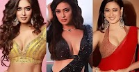 shweta tiwari cleavage saree hot actress