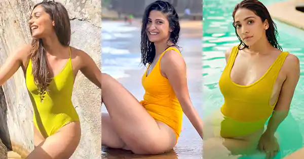bollywood actresses in yellow swimsuit sexy body legs bollywood actresses in yellow swimsuit sexy body legs