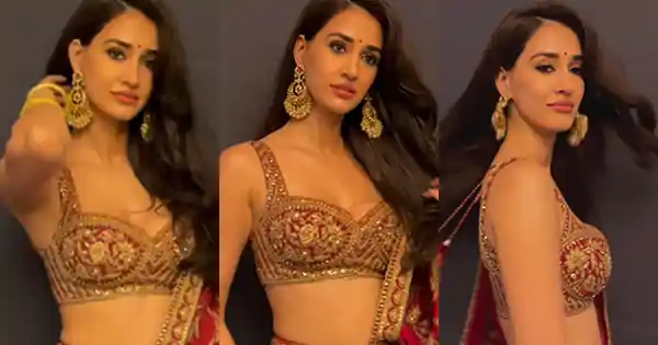 disha patani red saree kanguva actress disha patani red saree kanguva actress