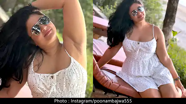 poonam bajwa armpits short white dress