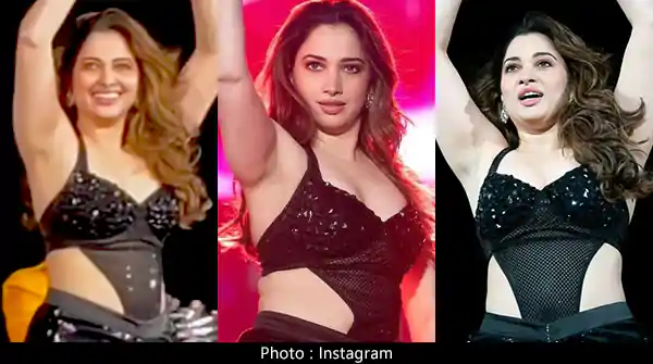 Tamannaah’s live performance on Aaj Ki Raat and Kaavalaa in Sunidhi Chauhan concert in Kolkata – watch videos.